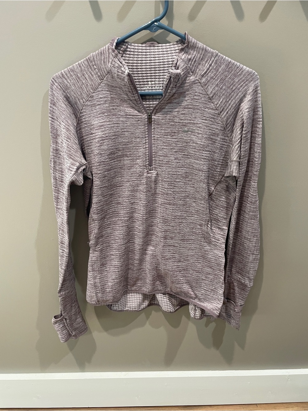 Nike Women’s Dri-Fit Light Heather Purple Quarter-Zip Pullover
